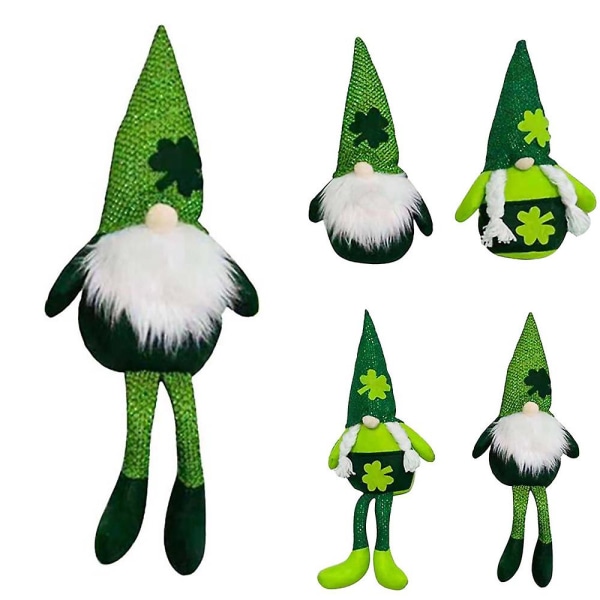 Hängande irländsk St. Patricks Day Pom Pom Folieboll Klöverballonger Partydekor Väggprydnad long legged beard