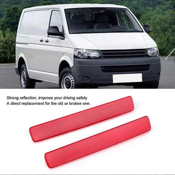 Par Bakre Stötfångarreflex Passar T5 Transporter / Caravelle / Multivan 2003-2009 7E0945105