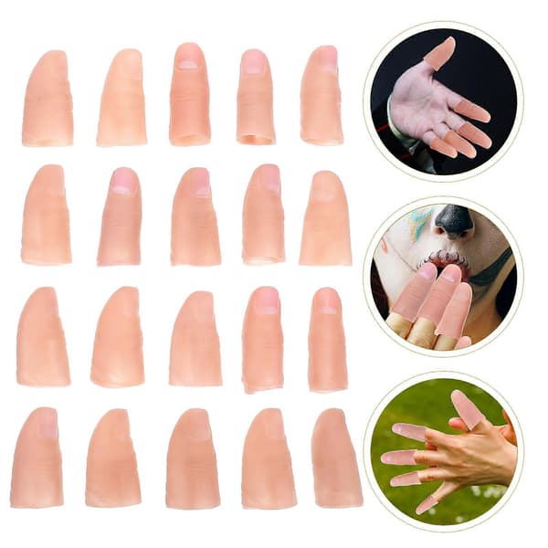 20 stk Falske fingertupper Scenerekvisitter Tryllekunst-rekvisitter Tryllefingerhylser
