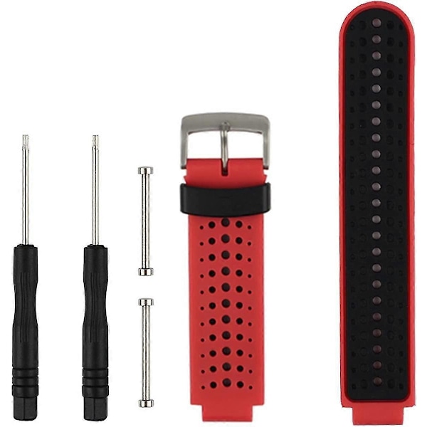 Erstatningsarmbånd for smartklokke til Garmin Forerunner 220/230/235/620/630/735XT/235 Lite Red-Black