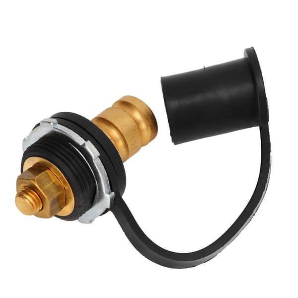 Batteripol Farvekodet 250A 3/8in Batteripol Stud Connector med Hætte til Biler RV'er Både Sort (Negativ)