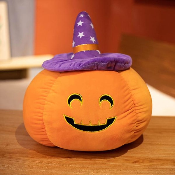 Jwl-hot Rea Simulering Pumpa Jul Halloween Presentleksaker Plyschkudde Plyschkudde Docka Mini Pumpaleksak för barn Heminredning purple smlie 50cm