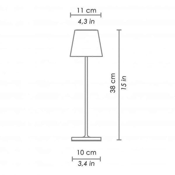 Dæmpbar Ledningsfri Bordlampe 3-vejs Aluminium Ledningsfri Lampe Til Læsning Gray