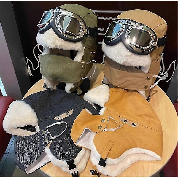 Vinterlue Hold Varmen Unisex Vinter Trapper Aviator Trooper Øreklaff Skilue yellow