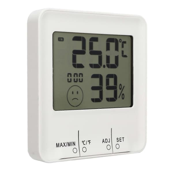 Termometer Hygrometer Temperatur Luftfuktighetsmätare Digital Display Elektrisk Klocka för Hemmet