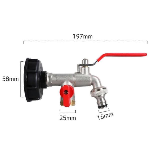 IBC Adapter Hage Vanntank Kobling Regnvannsventil Adapter Kran Vanntilkoblinger Hageutstyr, A