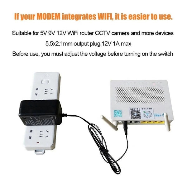 5V 9V 12V 18.5Wh 5000mAh UPS Backup Strömförsörjningsadapter 5.5x2.1mm Utgång för Trådlös Router Modem CCTV Kamera EU-kontakt
