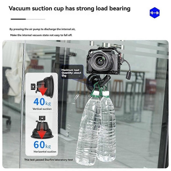 Action Camera Fäste Bil Sugpropp Kamerafäste 360 Roterbar Vindruta Sugpropp för Pocket 3//