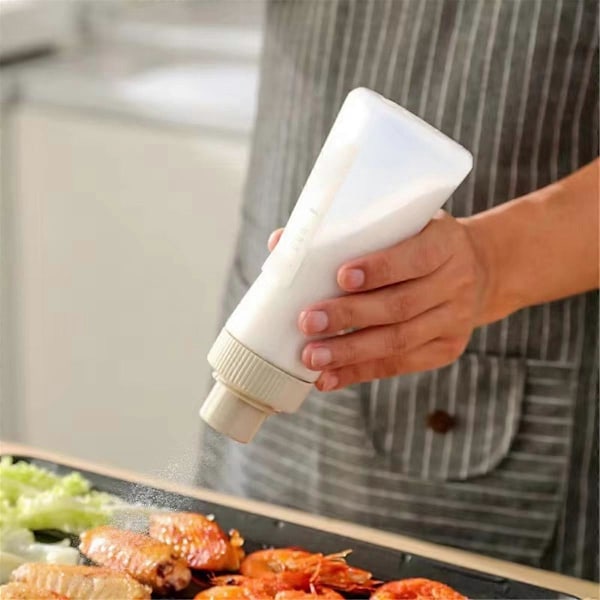 Kryddflaska för köket BBQ Kryddflaska Pulverflaska Saltflaska Pepparflaska Saltströare Kryddflaska B