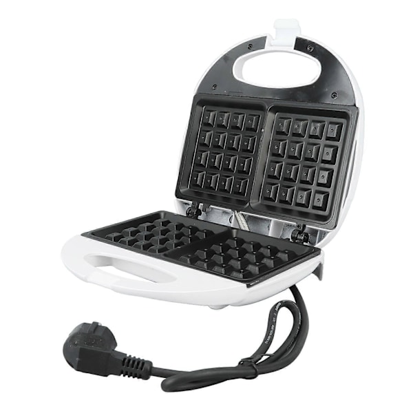 Våffeljärn 750W Mini Våffeljärn i Aluminiumlegering med Non-Stick-platta för Frukostsnacks