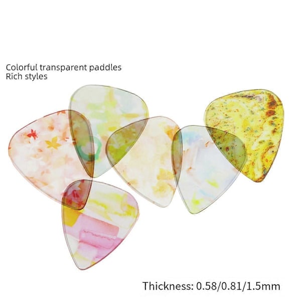 Transparenta Plektrum, Gitarrplektrum, Folkgitarr, , Personliga Färg Transparenta Plektrum D