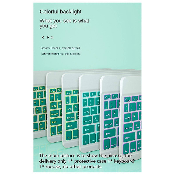 Tablet Etui til Mi Pad 6 Pro 11 Tommer Touchpad Baggrundsbelyst Tastatur med Mus Mint Grøn