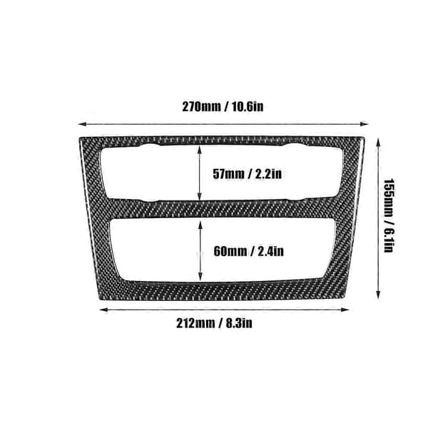 Central Kontrol Aircondition Trim Ramme Kulfiber Dekor Passer til X1 E84 2011-2015