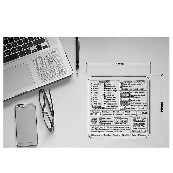 Referens Tangentbordsgenvägsdekaler PC Laptop Skrivbord Genvägsdekal för