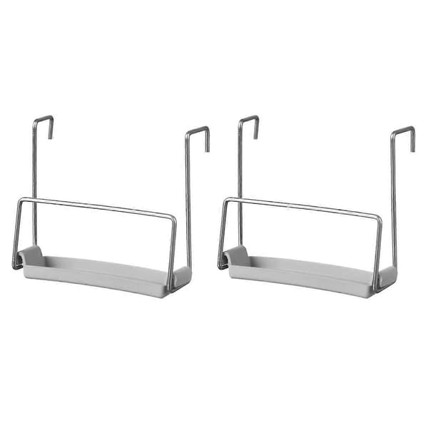 2-pack Långsamkokare Lockhållare för Matlagning, Hands Free Grytlocksorganisatör Passar De Flesta Långsamkokare med Silikonbricka, Grå