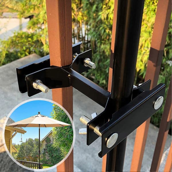 3 stk. dæks paraplyholder dæksmontering parasolholder til rækværk justerbart metal paraplystativ til udendørs balkon gårdhave