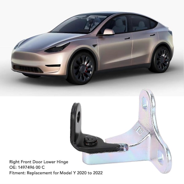 Høyre Fremre Dør Nedre Hengsel 1497496 00 C Metall Legering Erstatning for Tesla Model Y 2020 til 2022