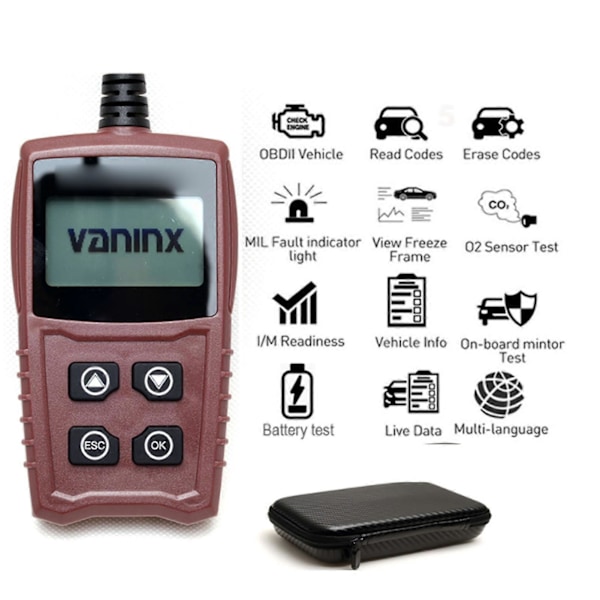 OBD2 Scanner Motor Felkodsläsare Multifunktionell Portabel Diagnostisk Skanningsverktyg för Bil