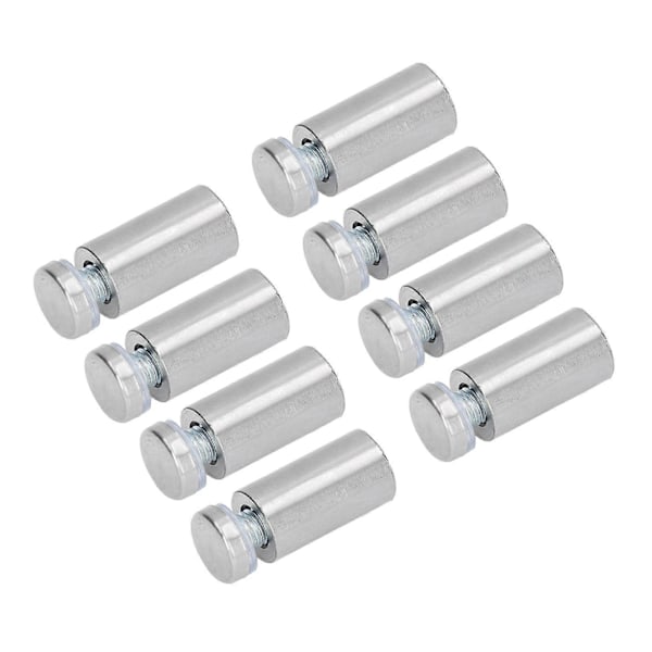 12 kpl Kiinnitysruuvit Ruostumaton teräs Seinäkyltin mainoslaitteisto Naula akryylille 19x40mm