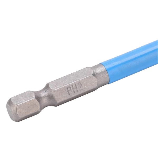 10 stk. Kryss Skrutrekkerbits 90mm PH2 Sklisikker Magnetisk Elektrisk Drillbits Tilbehør