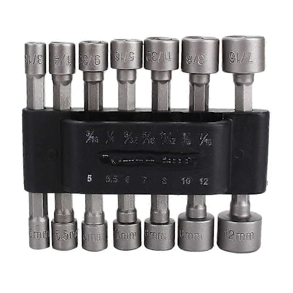 14 st Kraftmutterdragare Set Mutterdragare Bits Set Adapter Stark Icke-magnetisk Hex Skaft Hylsa