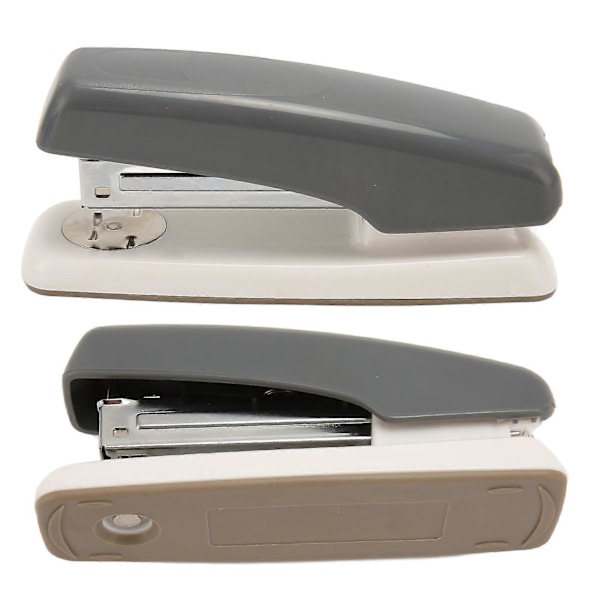 2 st Skrivbords häftapparat Multifunktionell 20 arks kapacitet Rotation Ergonomisk design Bords häftapparat för kontor skola hem grå