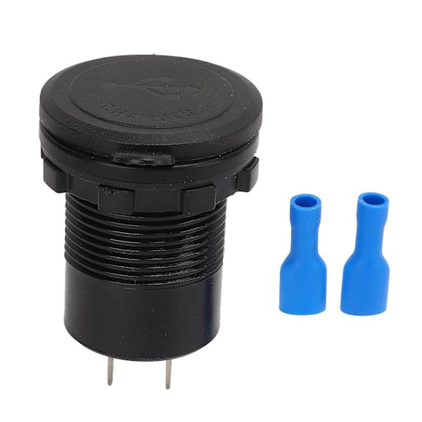 USB-autolaturi, kaksois-USB-portti QC3.0 pikalataus sinisellä valolla ja kytkimellä 12–24 V, yleiskäyttöinen moottoripyörille ja matkailuautoille