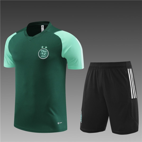 23-24 New Season Algeriet Kortärmad tröja för vuxna/barn green 22