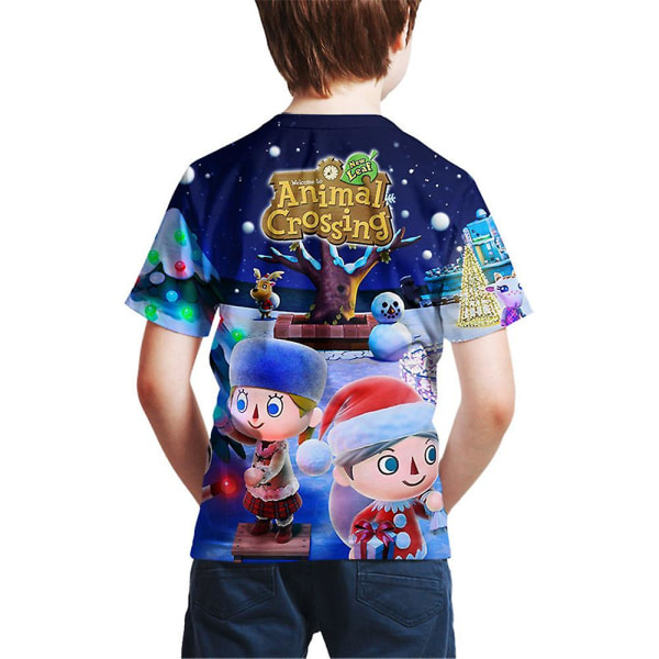 Animal Crossing 3d Print Sommar T-shirt Barn Pojkar T-shirt Casual Tee Tops style 4 10-11 Years