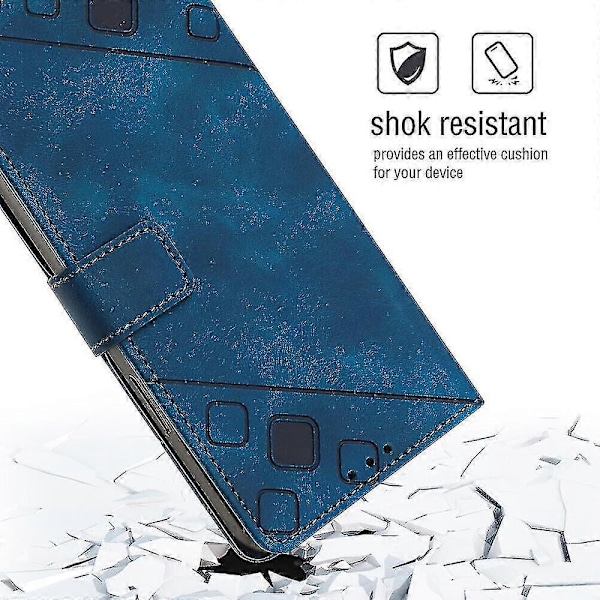Etui til iPhone 12 Pro Cover Flip Magnetisk Læderpung Kortholder Kompatibel med iPhone 12 Pro Etui Blue