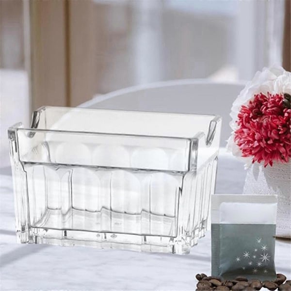 4 stk. Akryl Sukkerposeholder Sukkerpose Oppbevaringsbeholder Skål Display Poser Tissue Bolle