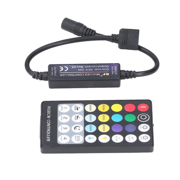 LED Kontroller Trådløs RF 5 i 1 Mini Full Touch LED Lyslist 28 Taster RGB CCT Kontroller