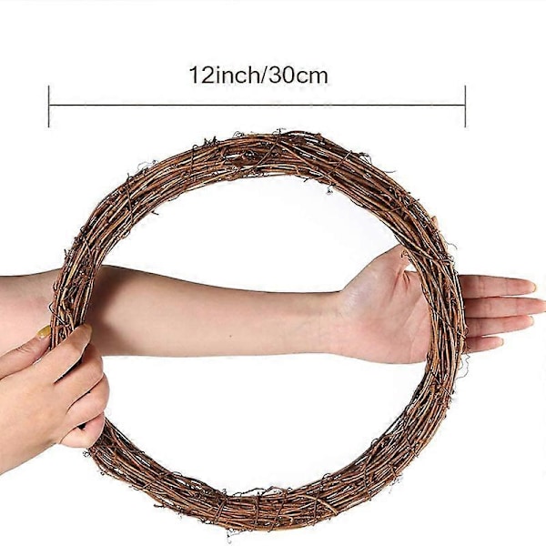 3 st 25/30 cm Naturlig Vinranka Krans Rottingring DIY Hantverksbas för Kransgirlang Tillverkning Hemdekoration