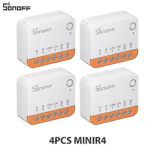 1-20kpl Sonoff Mini R4 Wifi Kytkinmoduuli Älykäs Wi-fi 2-suuntainen Kytkin Älykäs Koti Toimii R5 S-mate 4pcs