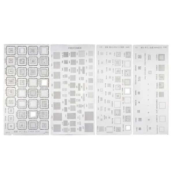 4 stk. Universal BGA Stencil til MTK CPU RAM PM Power IC Reball Pin Direkte Varme Skabelon