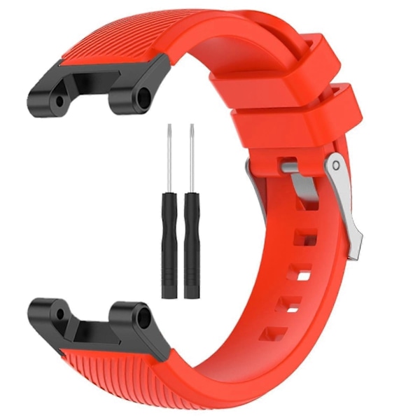 Silikoninen kellon ranneke, yhteensopiva Huami Amazfit T-Rex T-Rex Pro -kellon rannekkeen korvaavan rannekkeen kanssa red