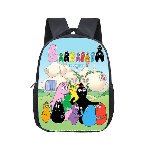 12 tums tecknad Barbapapa dagis Infantil liten ryggsäck för barn Baby tecknad skolväskor Barn present 3