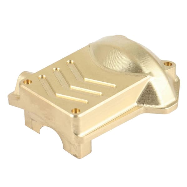 2 stk. messingdæksel kraftig differentialeakselhusdæksel til 1/10 RC Crawler Car -4 opgraderingsdele