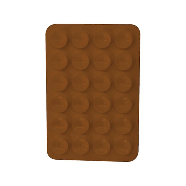 6 st Silikon Sugpropp Telefonfodral Självhäftande Fäste, Silikon Telefonfodral Hållare Matta För Selfies Och Videor, Halkfri Handsfree Telefonhållare brown