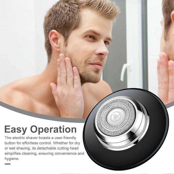 Flygende tallerken Menn Elektrisk barbermaskin Type-C Oppladbar Mini Reise Rotary Barberhøvel Bærbar Trådløs Hårskjeggtrimmer Fjerningsverktøy Far Kjæreste Gave