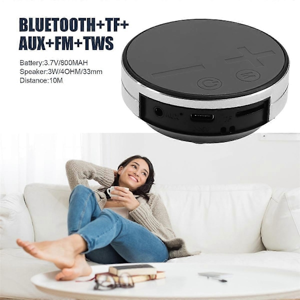 Extra Stor TWS Benlednings Bluetooth Högtalare TWS Trådlös Kan Anslutas Till Kort Subwoofer Högtalare Silver