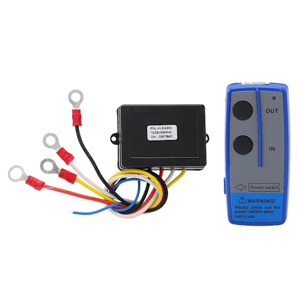 Trådløs vinsjfjernkontrollsett 434MHZ Mottaker 12V 24V Bryter Håndenhet Universell for Bil Lastebil ATV SUV