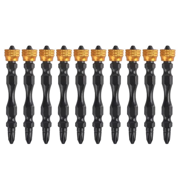 10 st Magnetiska Skruvmejselbits PH2 Kryss Elektrisk Skruvdragarbit 1/4 tums Hex Skaft