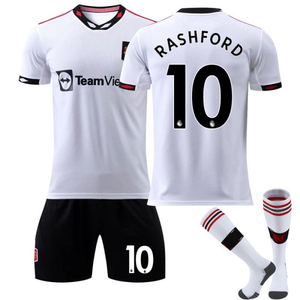 22-23 Manchester United borta Red Devils NO.10 Rashford-tröja 24