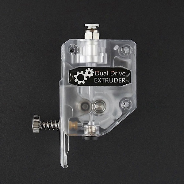 Dual Gear Extruder 3D-skrivare Extruder Flexibel Klar Plast Decelerations Extruder Dual Driver Feed för Ender 3/5 för CR10S Skrivartillbehör