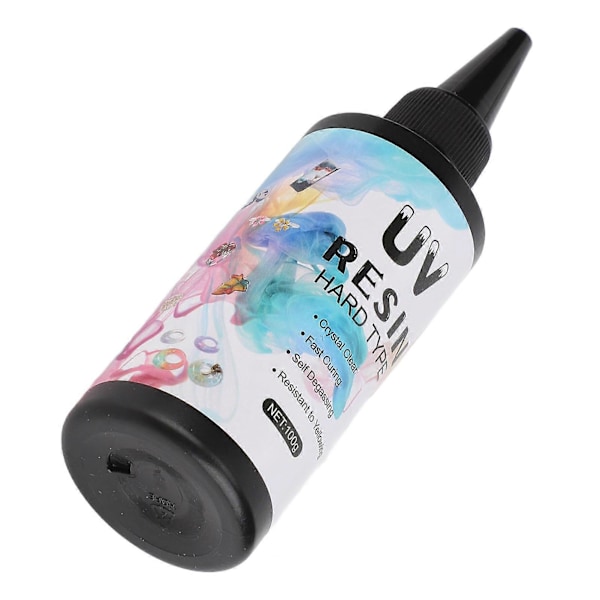 UV Resin Håndlaget DIY Transparent Farge Anti-gulning Hurtigherdende Klar UV Lim Lim for Håndverksdekorasjoner 100g