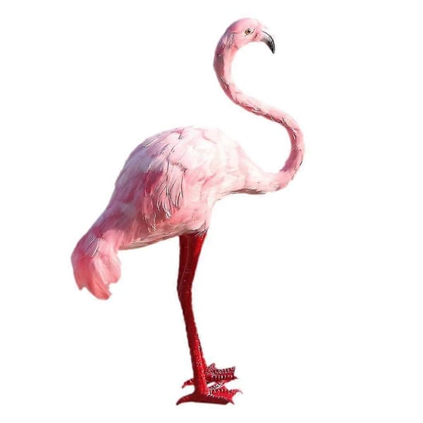 Kunstig Pels Flamingo Plenfigurer Hagepynt Ser Opp Rosa-Bra