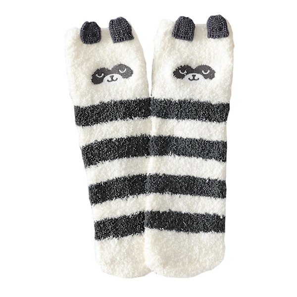 Dam Vinter Varma Strumpor Fleece Djur Mjuka Söta Fluffiga Lounge Toffelstrumpor Panda