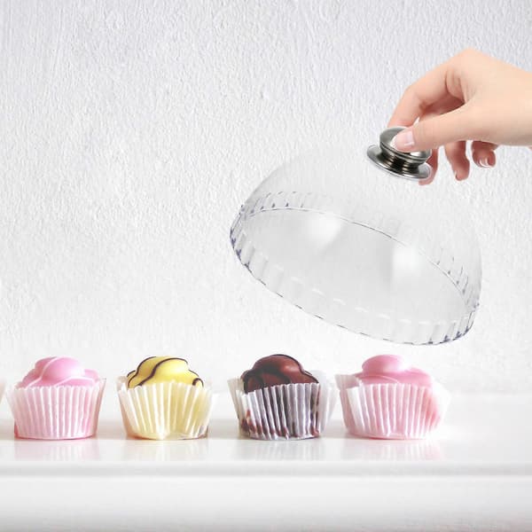 Transparent matkåpa i plast för tårtfat och desserter