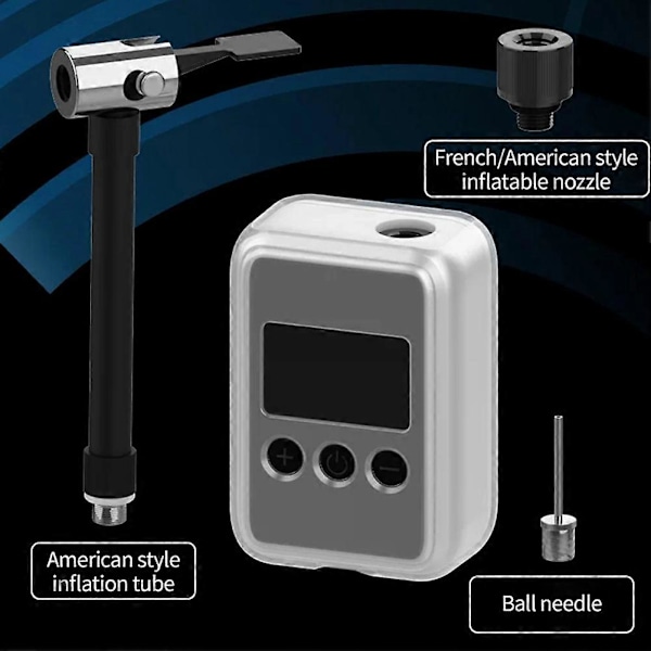Mini Bærbar Sykkelpumpe 150PSI Pumpe med Digital PSI Trykkmåler Motorsykkel Landeveissykkel Dekk Inflator Svart